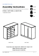 Предварительный просмотр 1 страницы Hodedah HI71DR-G Assembly Instructions Manual