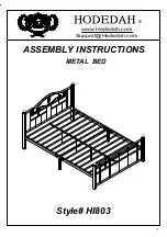 Предварительный просмотр 1 страницы Hodedah HI803 Assembly Instructions Manual