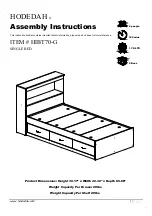 Предварительный просмотр 1 страницы Hodedah HIBT70-G Assembly Instructions Manual