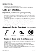 Preview for 3 page of Hodedah HID8600-G Assembly Instructions Manual