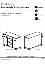 Hodedah HIK 69-T Assembly Instructions Manual предпросмотр