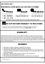 Предварительный просмотр 2 страницы Hodedah HIK 78-T Assembly Instructions Manual