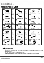 Предварительный просмотр 4 страницы Hodedah HIK 78-T Assembly Instructions Manual