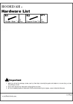 Preview for 5 page of Hodedah HIK 94 Assembly Instructions Manual