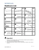 Предварительный просмотр 4 страницы Hodedah HITC85-Q Assembly Instructions Manual