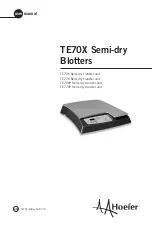 Preview for 1 page of Hoefer TE70X User Manual