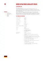 Preview for 2 page of HOF HTL 220 User Manual