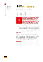 Предварительный просмотр 5 страницы HOF HTL 300F-L User Manual