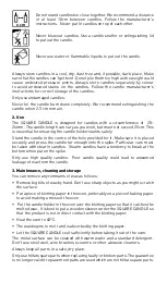 Preview for 7 page of höfats SQUARE CANDLE 00362 Instructions For Use And Care Manual