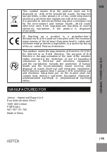 Предварительный просмотр 39 страницы HOFFEN ADTM-H102 Instruction Manual