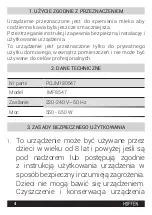 Preview for 4 page of HOFFEN Food Expert IMF8547 Instruction Manual