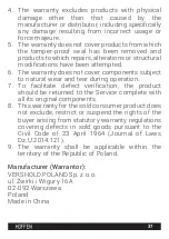 Предварительный просмотр 37 страницы HOFFEN HC-8271 Instruction Manual