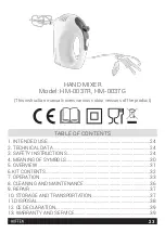 Предварительный просмотр 23 страницы HOFFEN HM-0037G Instruction Manual