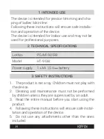 Preview for 24 page of HOFFEN HT-9138-W Instruction Manual