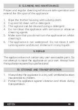 Preview for 23 page of HOFFEN MF-8313-18L Instruction Manual