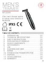 Preview for 21 page of HOFFEN MT-2099 Instruction Manual