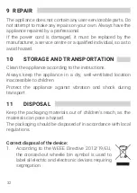 Preview for 32 page of HOFFEN WM-2213-1 Instruction Manual