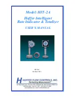 Предварительный просмотр 1 страницы Hoffer Flow Controls HIT-2A User Manual