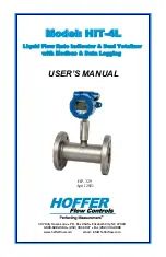 Hoffer Flow Controls HIT-4L User Manual предпросмотр