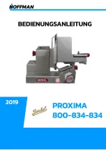 Hoffman Berkel PROXIMA 800 Series User Manual preview