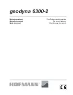 Hoffmann geodyna 6300-2 Operation Manual preview