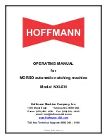 Preview for 1 page of Hoffmann MORSO NXLEH Operating Manual