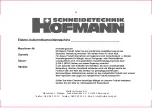 Preview for 50 page of Hofmann A 3377 User Instructions