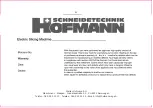 Preview for 51 page of Hofmann A 3377 User Instructions