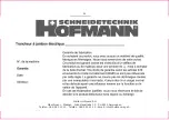 Preview for 52 page of Hofmann A 3377 User Instructions