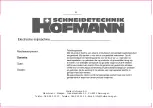 Preview for 53 page of Hofmann A 3377 User Instructions