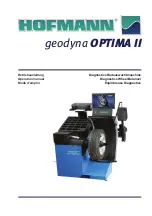 Hofmann geodyna OPTIMA II Operation Manual preview