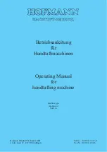 Hofmann SML 10 Operating Manual предпросмотр