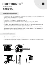 Hoftronic EAGLE SOLAR User Manual preview