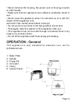 Предварительный просмотр 5 страницы hogar AF-001 Instruction Manual