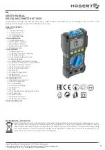 Preview for 9 page of HOGERT HT1E601 User Manual