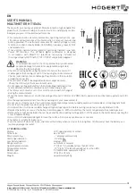 Preview for 9 page of HOGERT HT1E604 User Manual