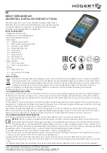 Предварительный просмотр 11 страницы HOGERT HT1E606 User Manual