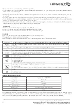 Preview for 4 page of HOGERT HT8G613 User Manual