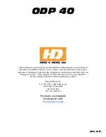 HOGG & DAVIS ODP 40 Manual preview