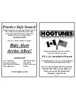 Preview for 1 page of Hogtunes 572.2-AA Installation Manual