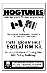 Предварительный просмотр 1 страницы Hogtunes 692Lid-RM Kit Installation Manual