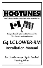 Hogtunes G4 LC LOWER-RM Installation Manual preview