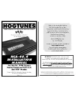 Hogtunes NCA 40.4 Installation Manual предпросмотр