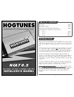 Hogtunes NCA70.2 Installation Manual preview