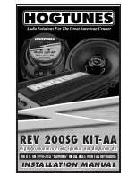 Hogtunes Rev 200SG KIT-AA Installation Manual предпросмотр