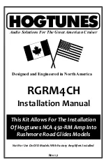 Предварительный просмотр 1 страницы Hogtunes RGRM4CH Installation Manual