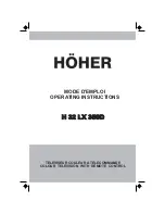 Hoher H 32 LX 350D Operating Instructions Manual preview