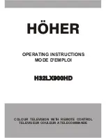 Hoher H32LX900HD Operating Instructions Manual preview