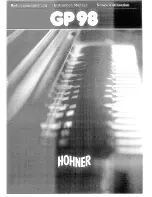 Preview for 1 page of Hohner GP98 Instruction Manual