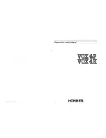 Hohner VOX 4P Owner'S Instructions preview